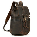 Vintage Leather Laptop Backpack For Men