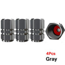 AUTCOAT Aluminum Alloy Tire Valve Caps for Cars and Motorcycles