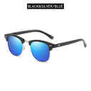 Retro Half Frame Polarized Sunglasses for Men and Women