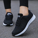 White Breathable Mesh Women's Sneakers for Gym and Casual Wear