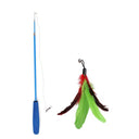 Feather Teaser Stick Wand Interactive Toy for Cat Play