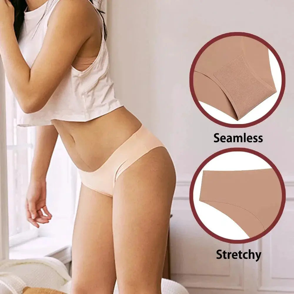 Silk Panties Set Seamless Low Rise Comfort Pack for Women