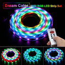 Vivid RGB Dream Color Changeable LED Strip 5M 5050 With RF Remote Controller