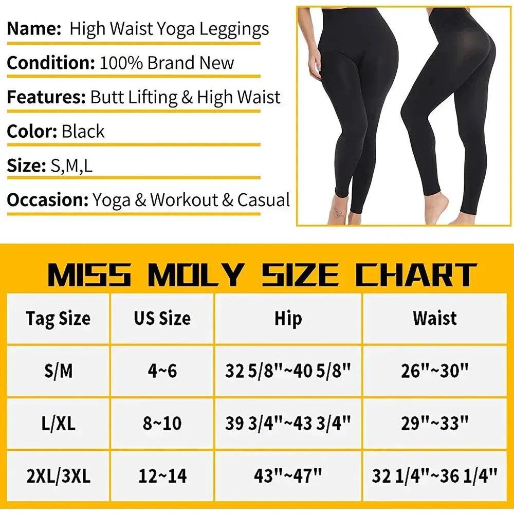 High Waist Tummy Control Leggings For Women Slimming Shaper