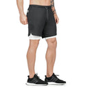 Summer Running Shorts Men 2 in 1 Quick Dry Gym Shorts