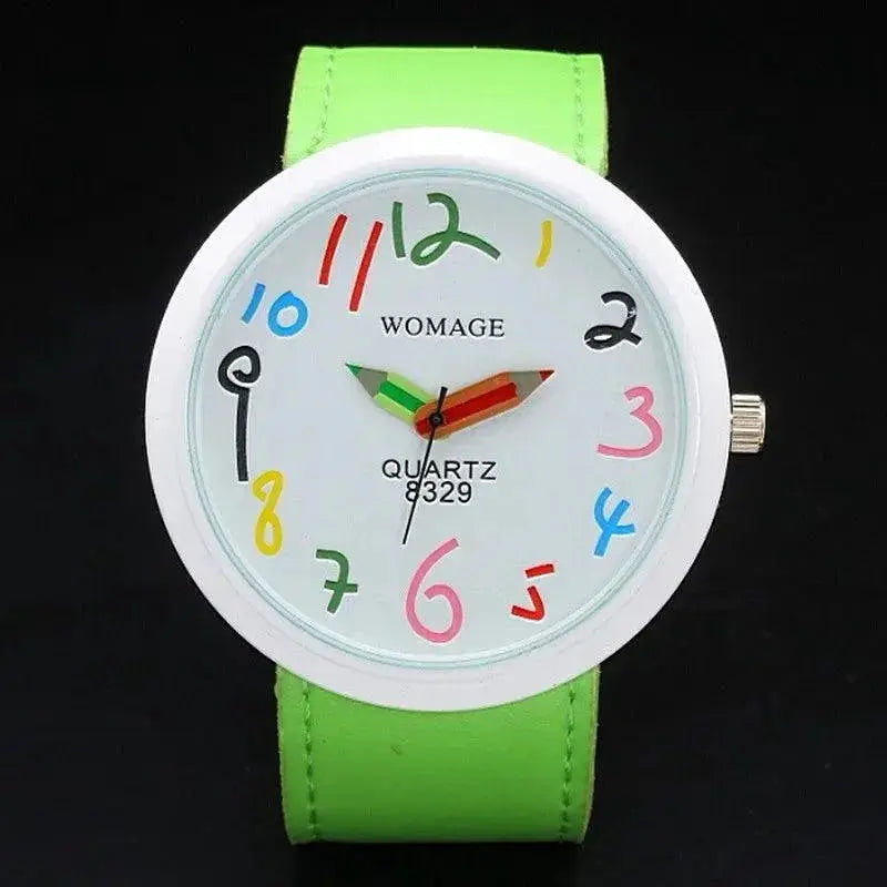Cartoon Design Girls Wristwatch Multicolor Stainless Steel