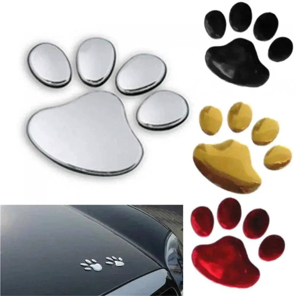 Cool Paw 3D Animal Footprint Car Decals Set Of 2 Pack
