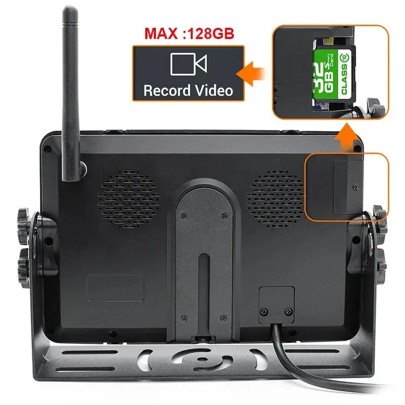 GreenYi 7 Inch 1280x720 AHD Wireless Truck DVR Monitor With Night Vision Camera - stepyours.com