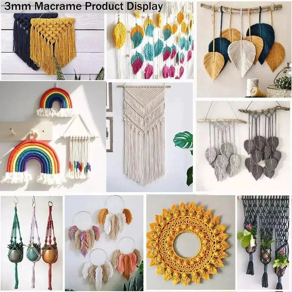 Colorful Cotton Macrame Rope for Boho Decor and Diy Wedding