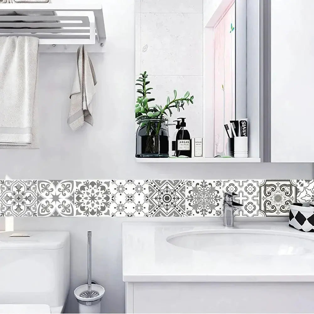 Retro Charm Tile Sticker Set for Vintage Kitchen Decor