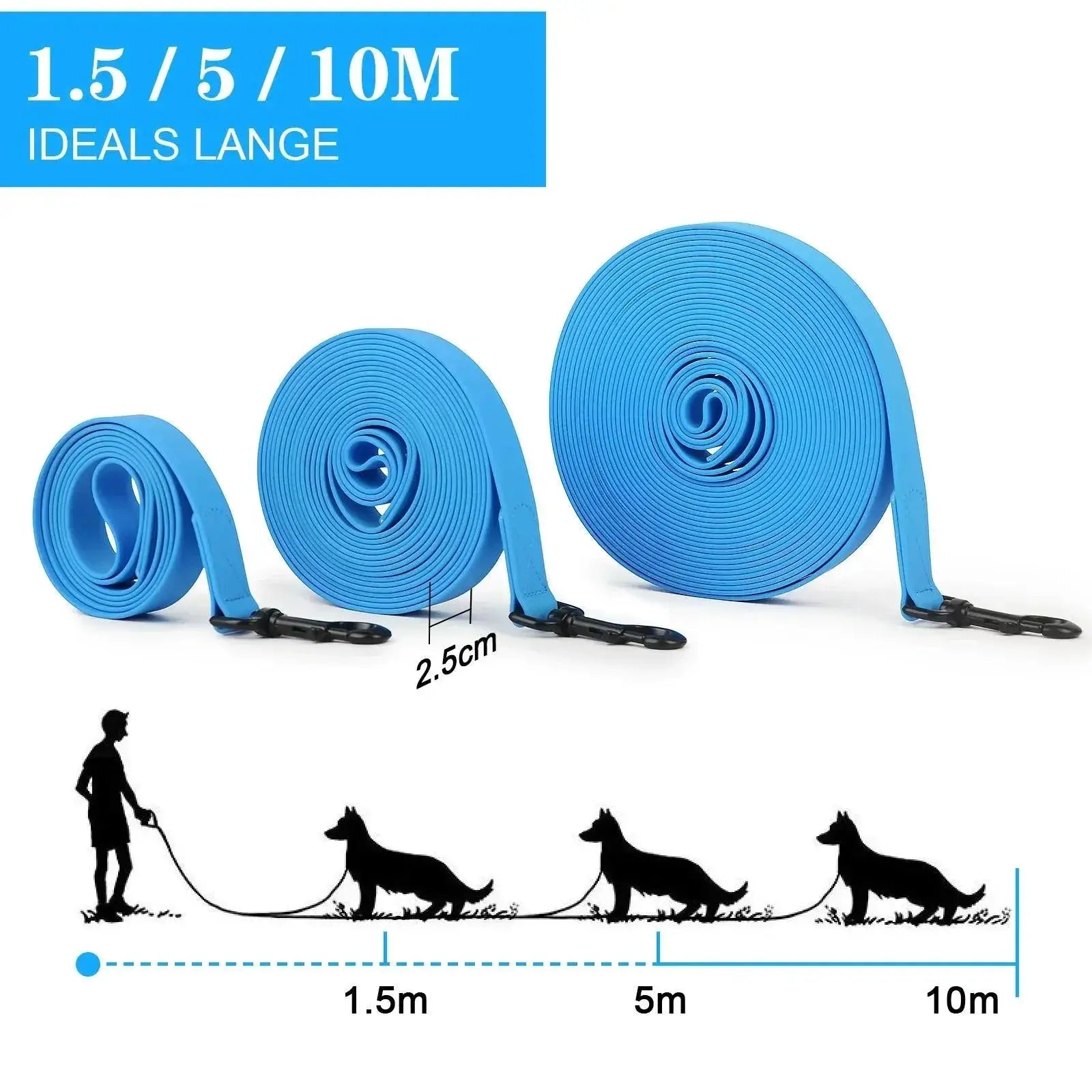 PVC Dog Leash Multicolor Waterproof Training Leash For Dogs