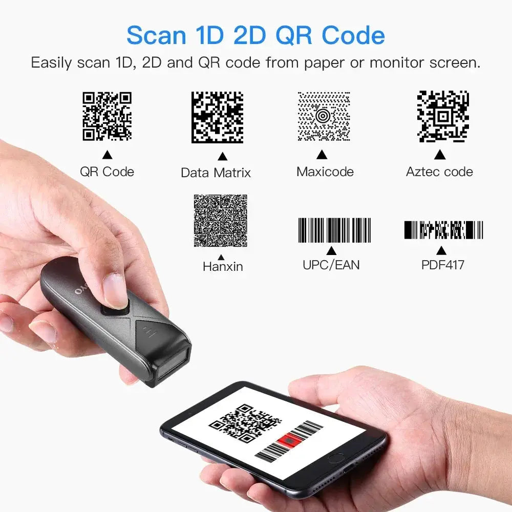 Eyoyo Mini 2D USB Wired Bluetooth Barcode Scanner