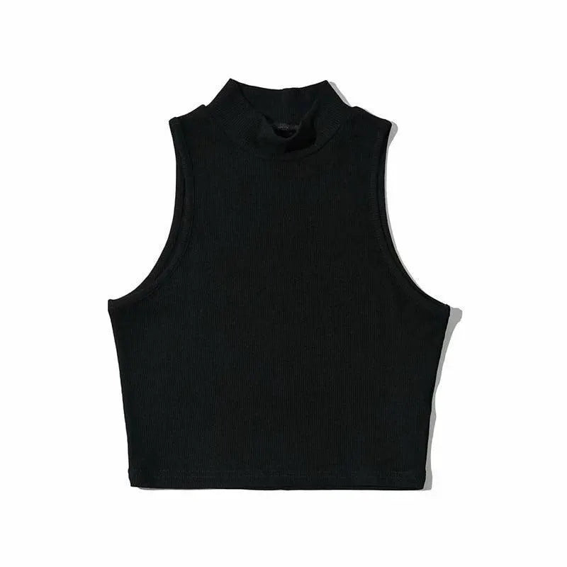 Chic Sleeveless Crop Top High Stretch Summer Essential