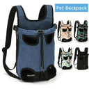 Pet Carrier Backpack: Stylish Denim Bag for Small Pets