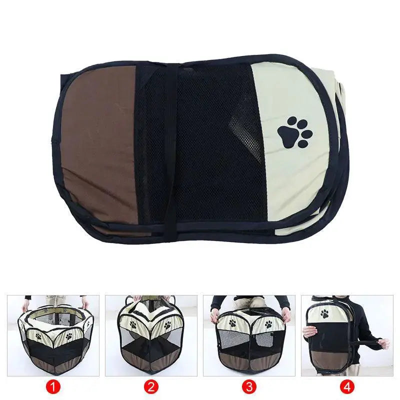 Portable Octagonal Dog Playpen for Large Dogs Comfort