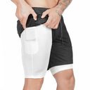 Summer Running Shorts Men 2 in 1 Quick Dry Gym Shorts