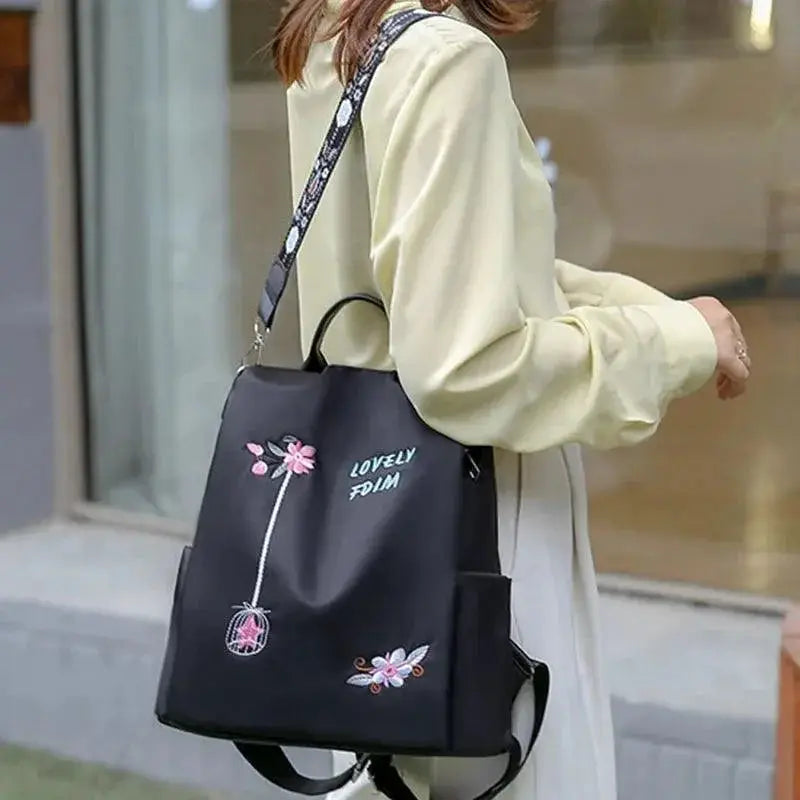 Stylish Waterproof Oxford Backpack for Women Large Capacity