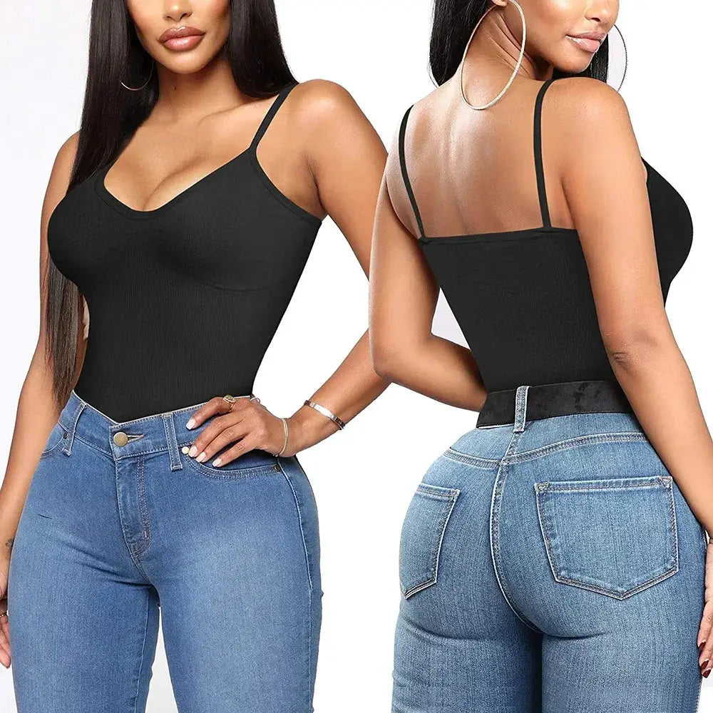 Adjustable Cotton Cami With Shelf Bra Womens Tank Top