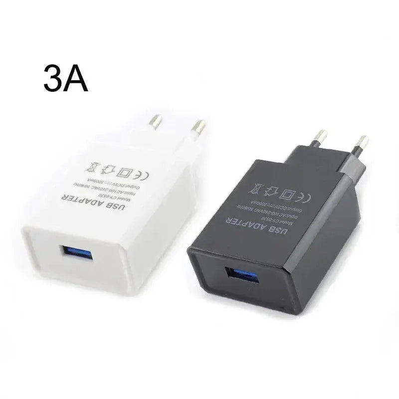 Universal Travel USB Charger Adapter Compact Black White