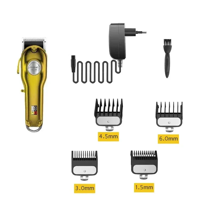 Metal Professional Hair Clipper Combo For Men Grooming