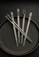 Korean Chopsticks - Durable 316L Steel Grip