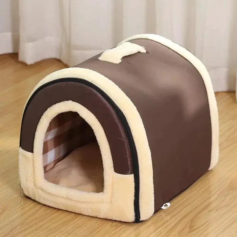 Soft Cozy Dog Cave Bed With Removable Cushion Warm Nest
