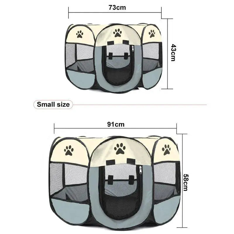 Portable Octagonal Dog Playpen for Large Dogs Comfort