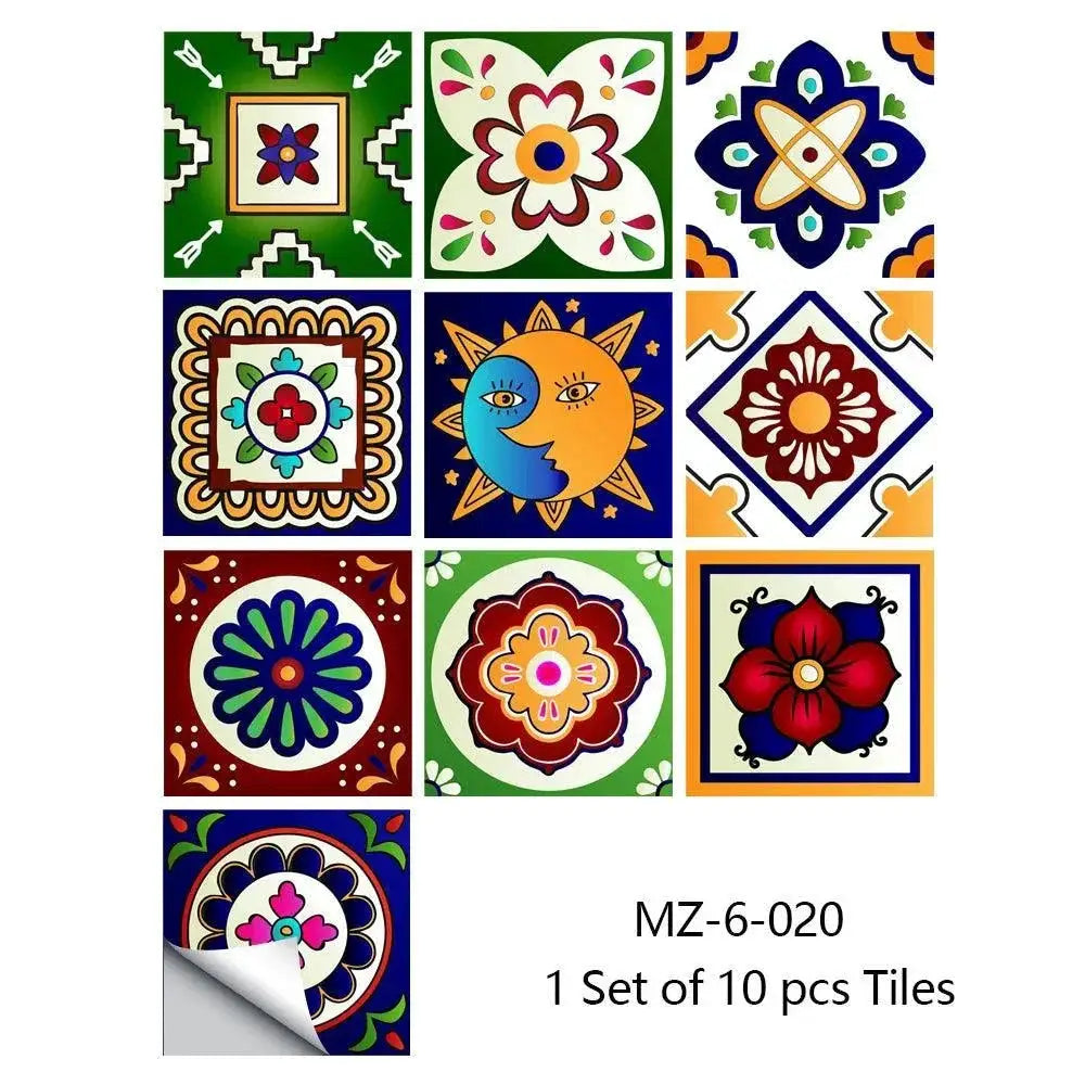 Retro Charm Tile Sticker Set for Vintage Kitchen Decor