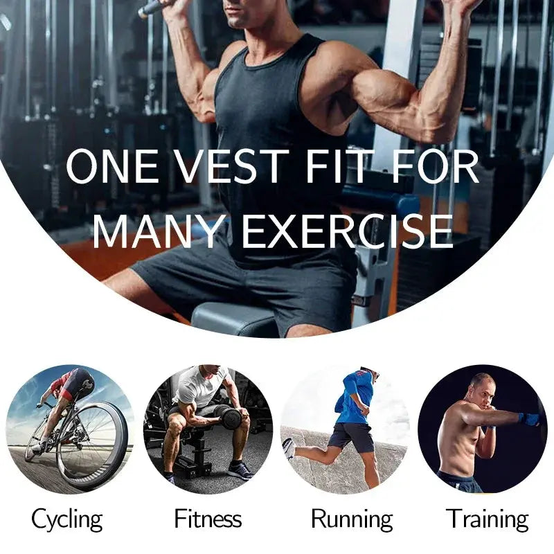 Mens Waist Trainer Vest Slimming Body Shaper Workout Tank