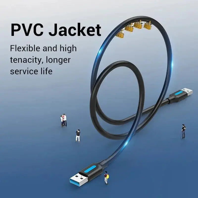 USB 3.0 Extension Cable Fast Male to Male Data Transfer