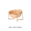 Ceramic Cat Bowl with Raised Stand Stylish Feeder for Pets