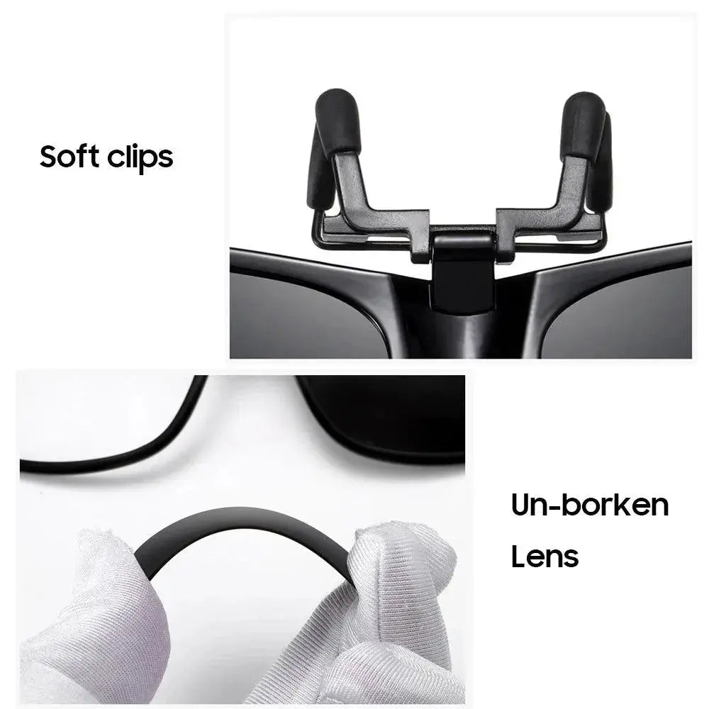 Polarized Clip On Pilot Sunglasses Unisex UV Protection