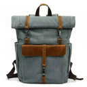 Vintage Canvas Leather Laptop Backpack
