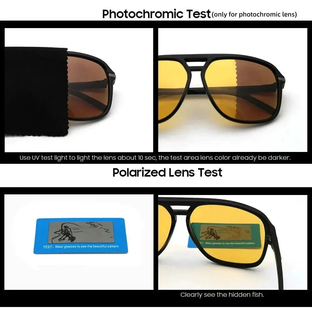 Photochromic Polarized Sunglasses For Men With UV Protection