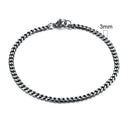 Vnox 3-11mm Chunky Miami Curb Chain Bracelet for Men
