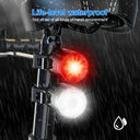 Waterproof Mini Bike Lamp Front Light White Taillight Red