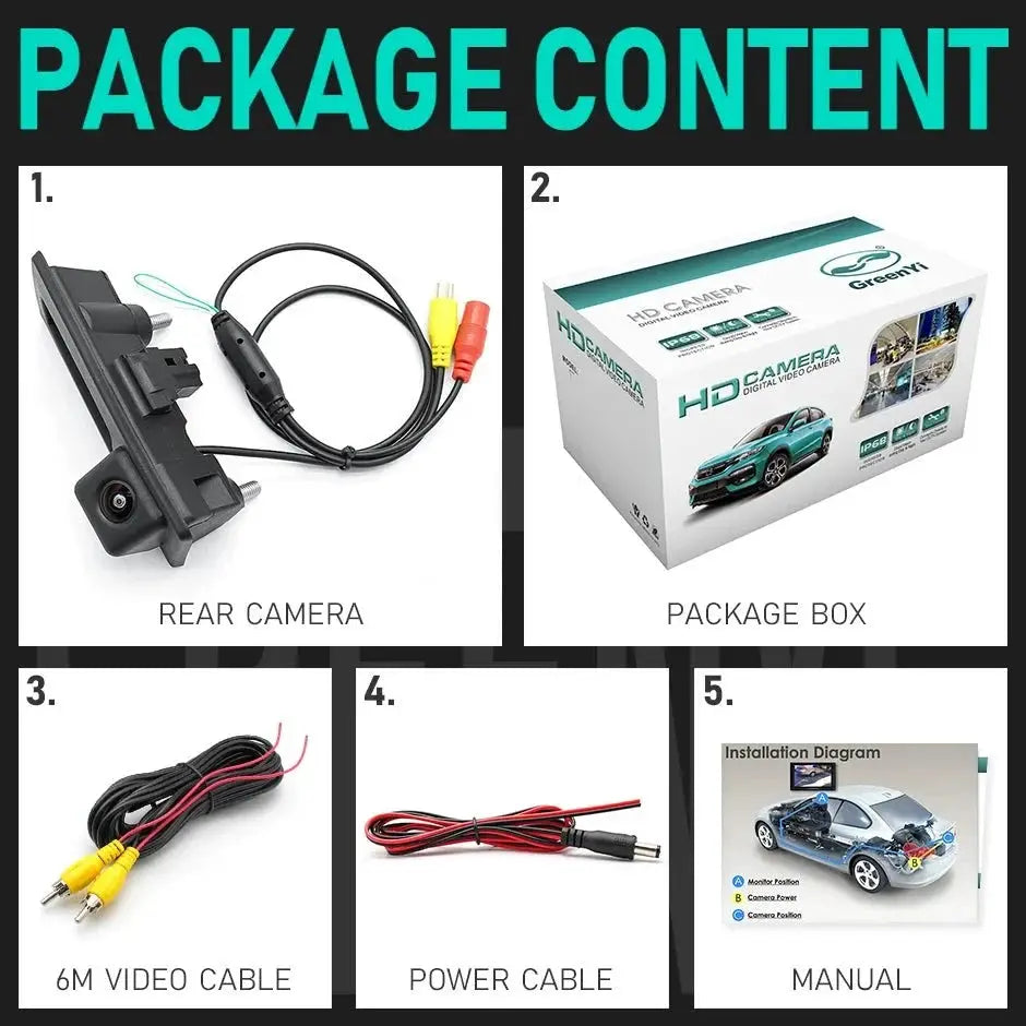 Clear Rear View Camera for VW Parking — product view 9