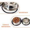 Stainless Steel Dog Bowl Hygienic Feeder for Cats and Dogs