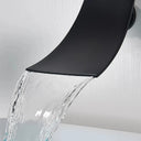 Waterfall Water Basin Faucet Chrome Matte Black In Wall Installation