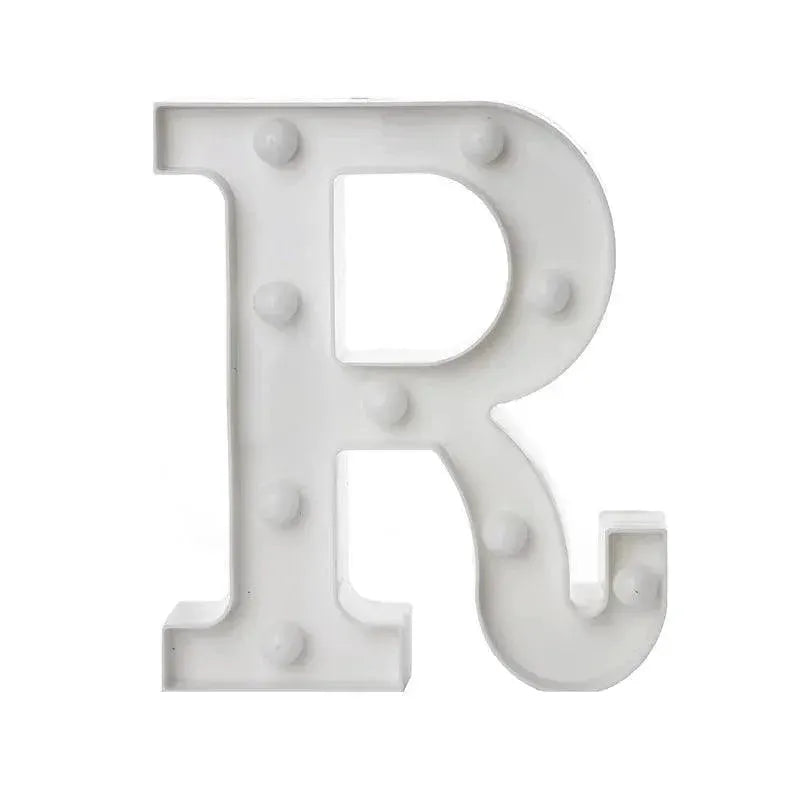 Battery Operated LED Alphabet Lights for Home Party Decor