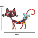 Lightweight Cat Enamel Brooch for Office