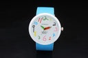 Cartoon Design Girls Wristwatch Multicolor Timepiece Stainless Steel