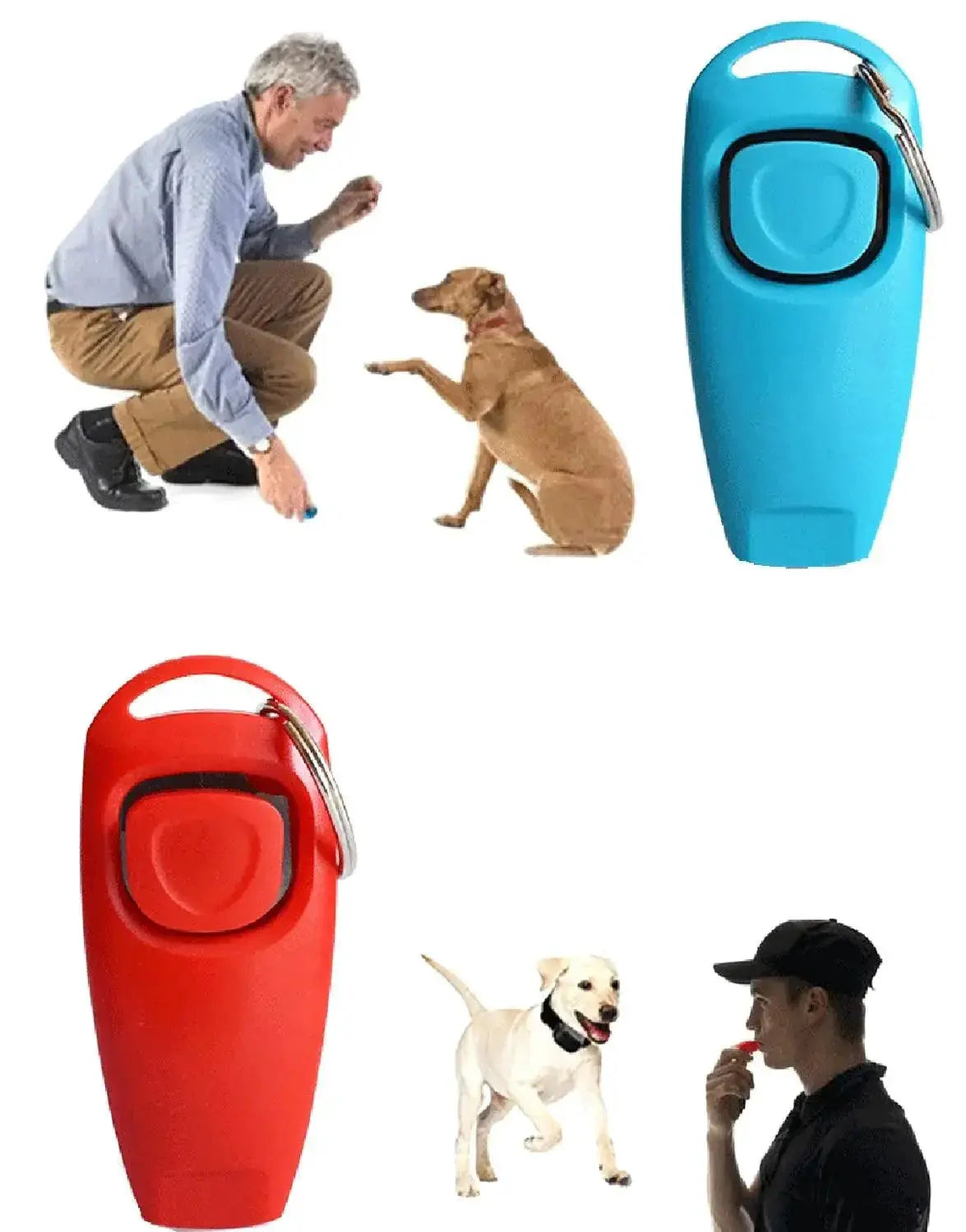 Dog Whistle Clicker Puppy Training Tool Colorful Pet Trainer