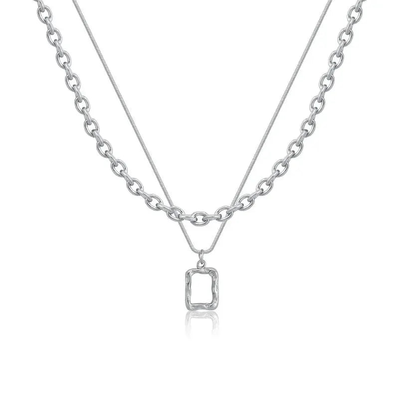 Unisex Multilayer Hip Hop Long Chain Necklace Jewelry