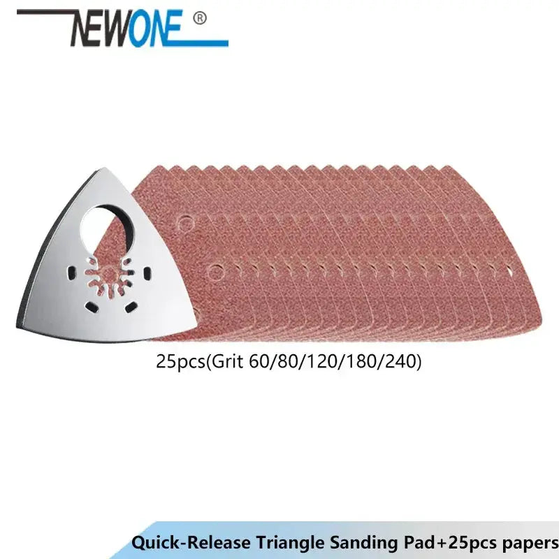 25 Piece Quick Release Oscillating Tool Sanding Papers Set
