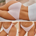 Ultra-Soft Plus Size Cotton Panties Set in Solid Colors