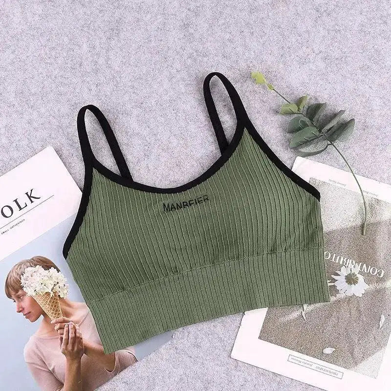Cotton Sports Bra Crop Top For Gym And Fashion Activewear