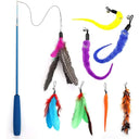 Feather Teaser Wand Cat Toy for Exercise