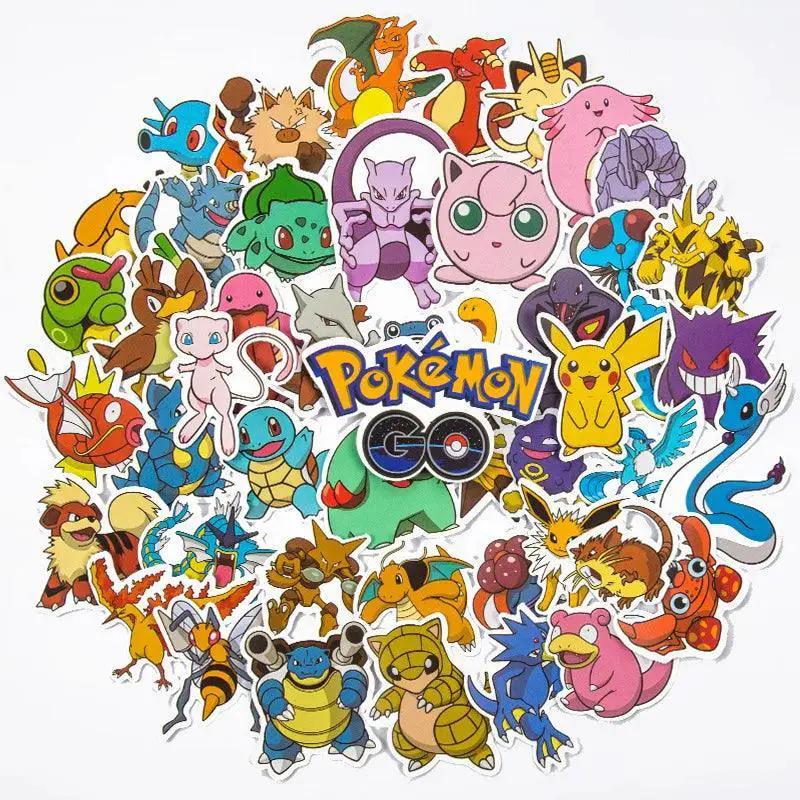 Pokemon Pikachu Stickers Variety Pack Waterproof PVC Kids