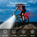 Waterproof Mini Bike Lamp Front Light White Taillight Red